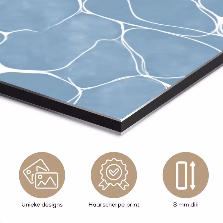 Aluminium schilderij - Organisch - Patroon - Blauw — 7