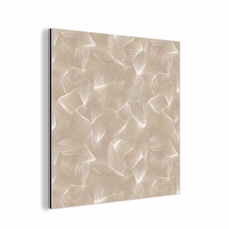 Aluminium schilderij - Organisch - Textuur - Beige — 1