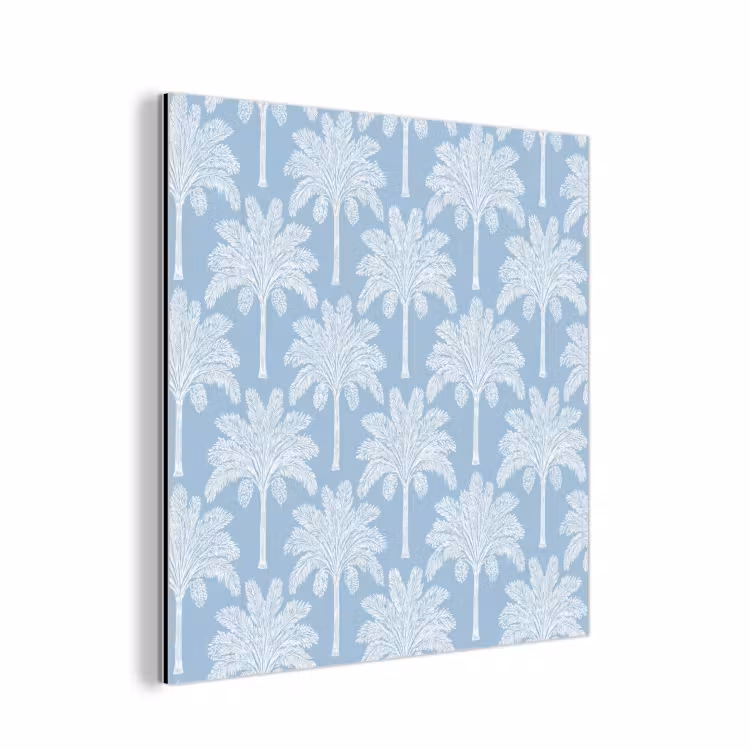 Aluminium schilderij - Palmboom - Modern - Blauw — 1