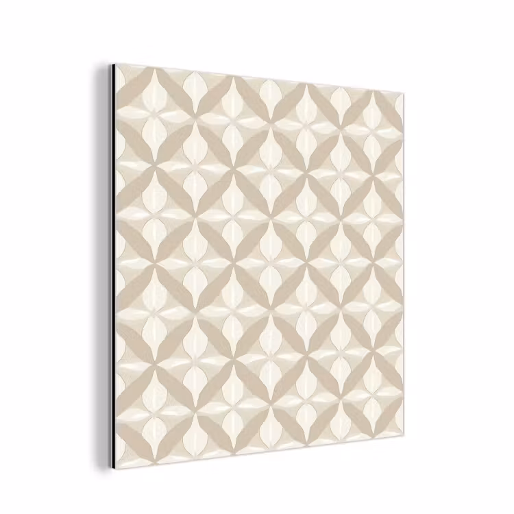 Aluminium schilderij - Patroon - Klassiek - Beige — 1