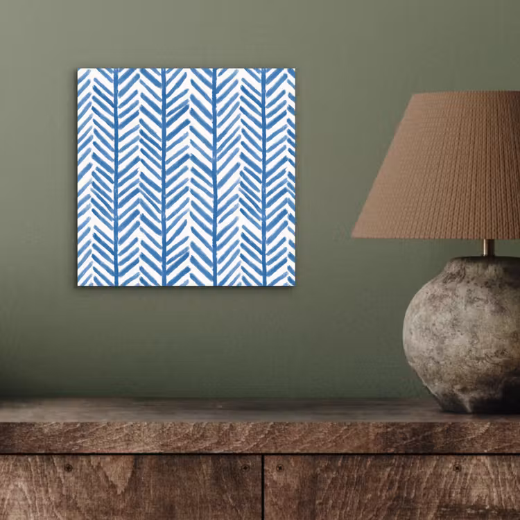 Aluminium schilderij - Patroon - Streep - Blauw — 3
