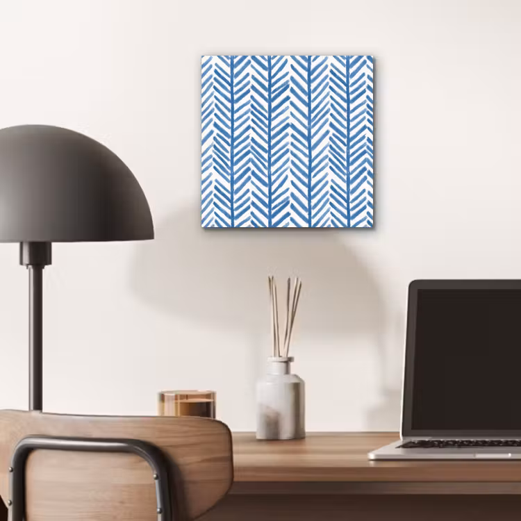Aluminium schilderij - Patroon - Streep - Blauw — 6