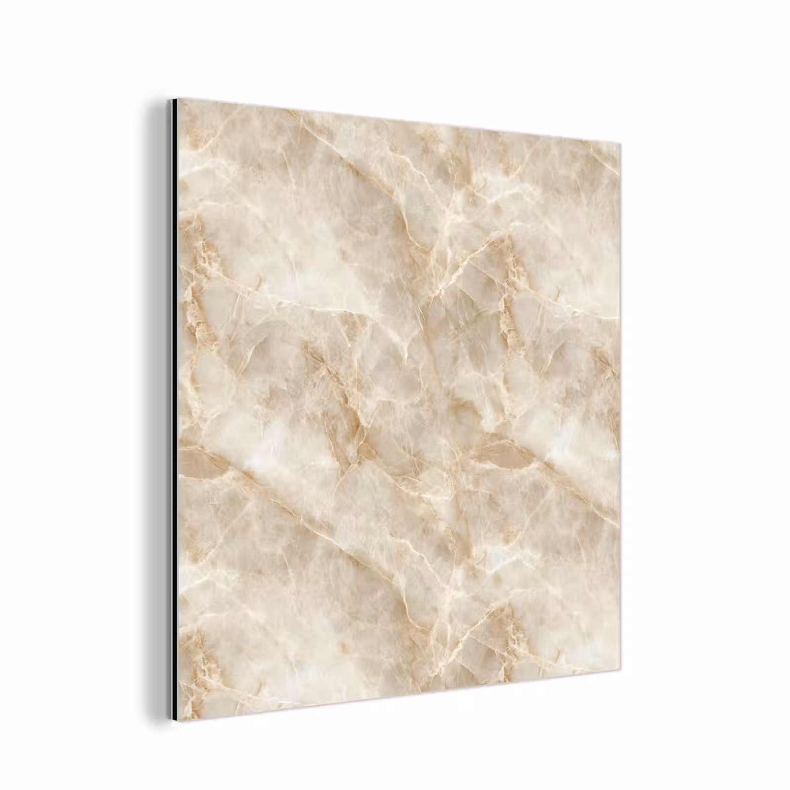 Aluminium schilderij - Lichtbeige - Onyx - Subtiel — 1