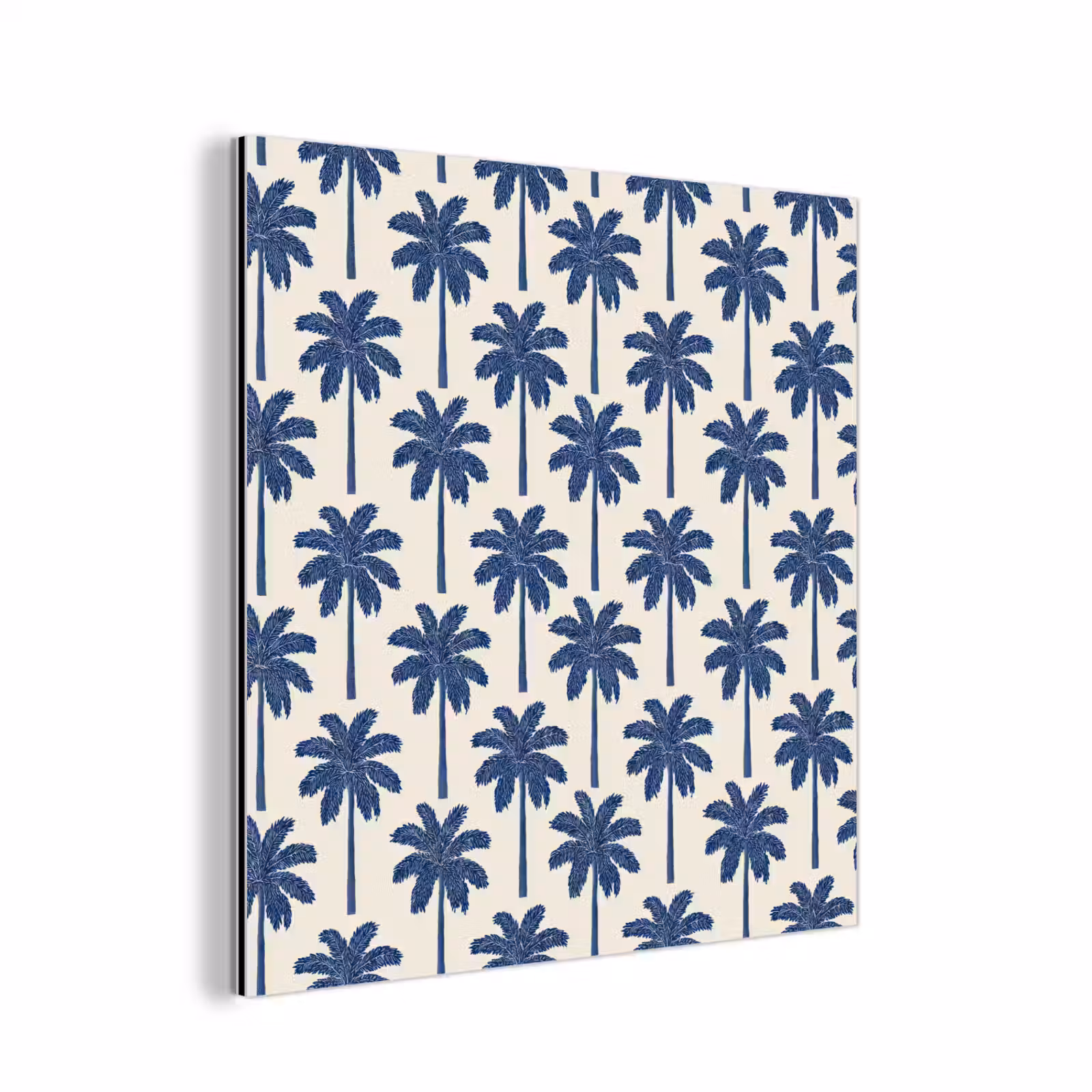 Aluminium schilderij - Symmetrisch - Palm - Blauw — 1