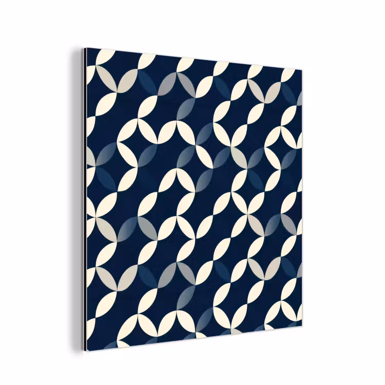 Aluminium schilderij - Abstract - Patroon - Blauw — 1