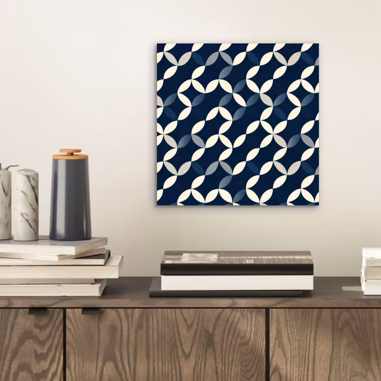 Aluminium schilderij - Abstract - Patroon - Blauw — 2