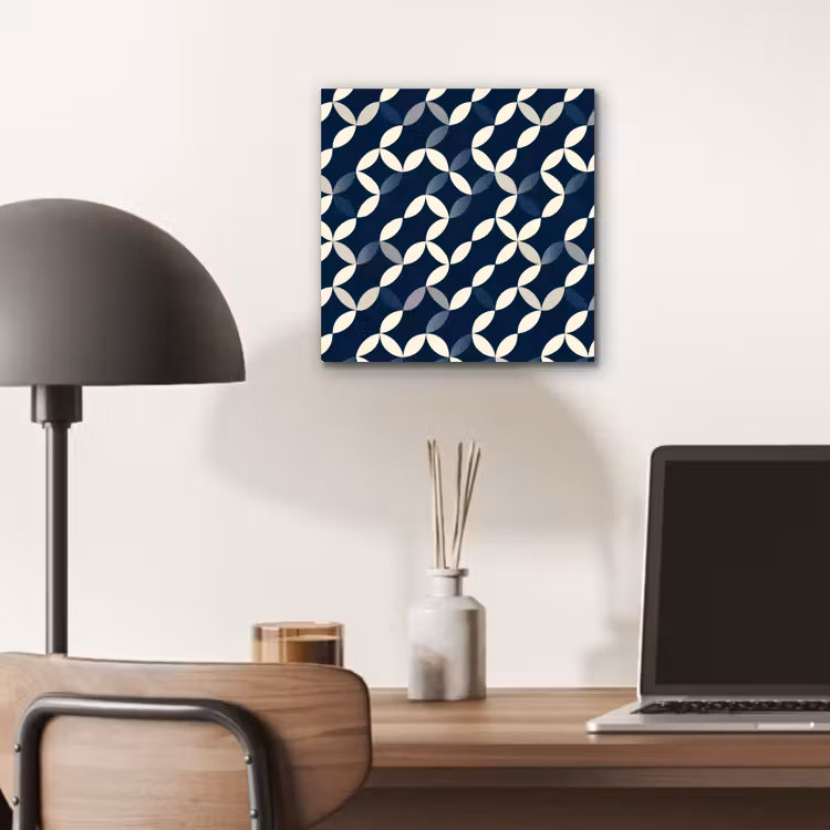Aluminium schilderij - Abstract - Patroon - Blauw — 6