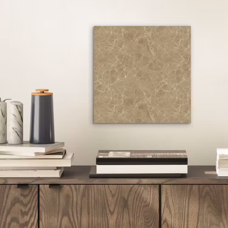 Aluminium schilderij - Beige - Marmer - Witte aders — 2