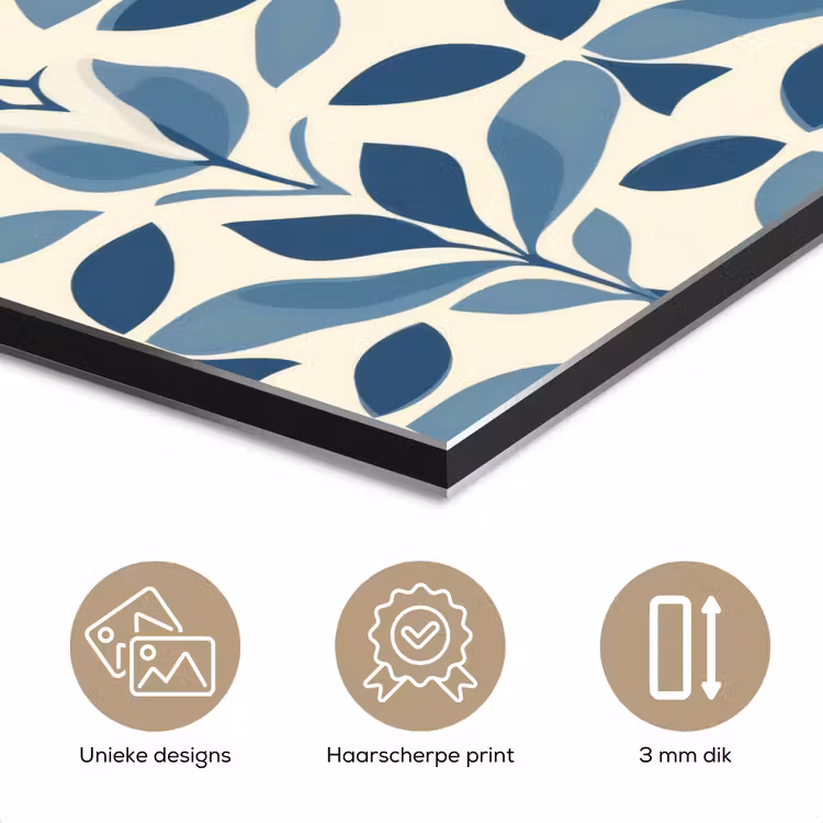 Aluminium schilderij - Flora - Modern - Blauw — 7