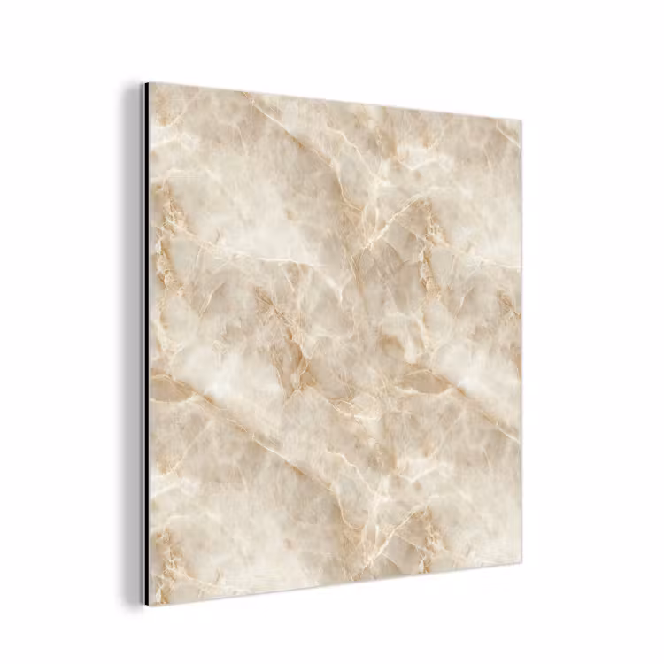 Aluminium schilderij - Lichtbeige - Onyx - Subtiel — 1