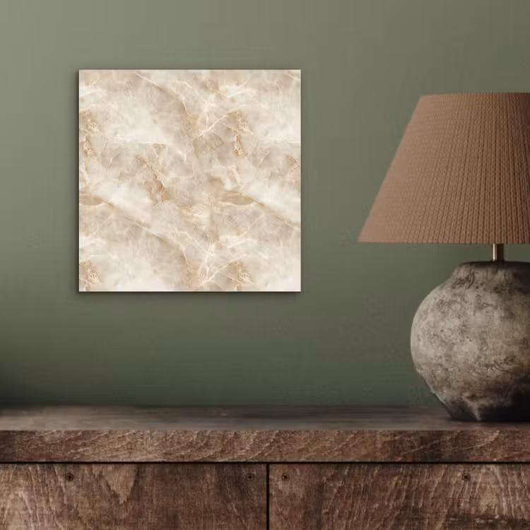 Aluminium schilderij - Lichtbeige - Onyx - Subtiel — 3