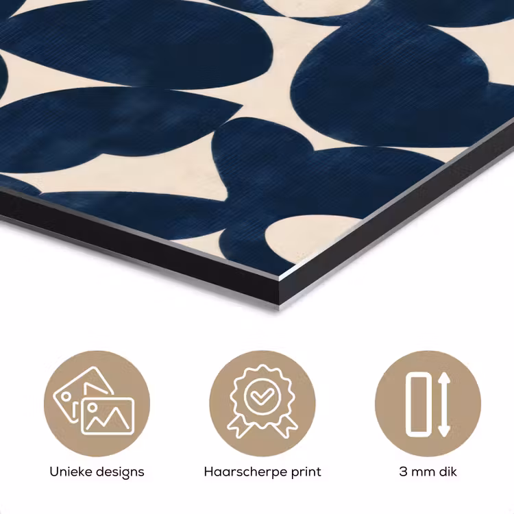 Aluminium schilderij - Modern - Geometrisch - Blauw — 7