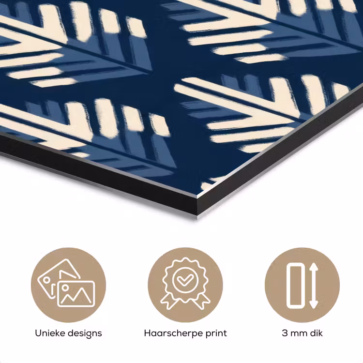 Aluminium schilderij - Modern - Patroon - Blauw — 7