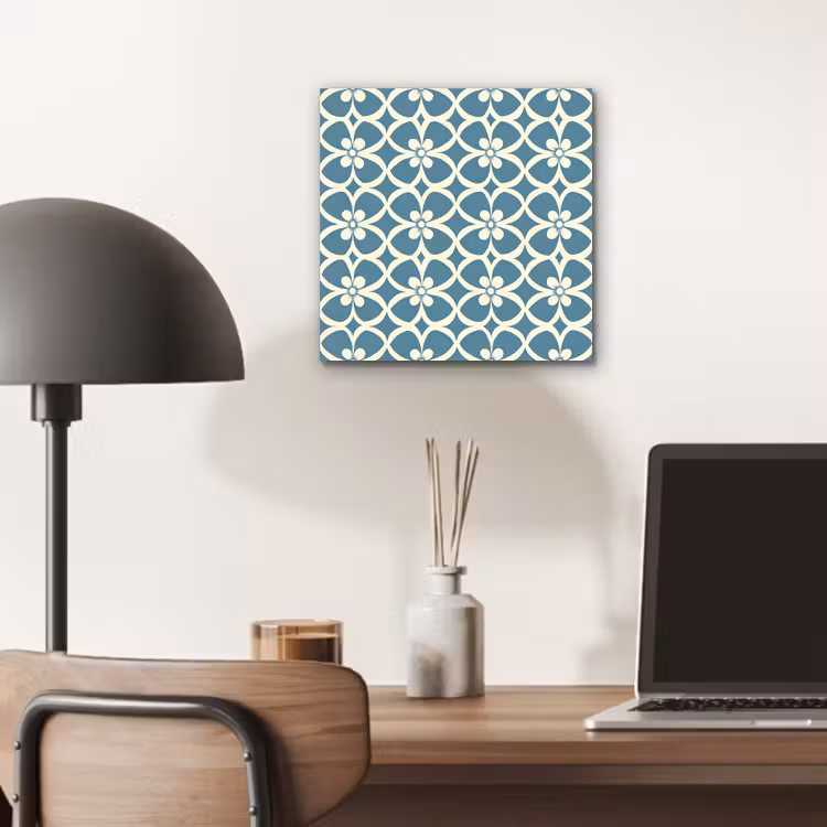 Aluminium schilderij - Patroon - Symmetrisch - Blauw — 6