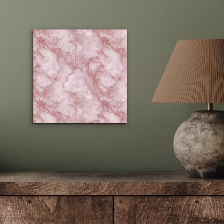 Aluminium schilderij - Roze - Kwartsmarmer - Aders — 3