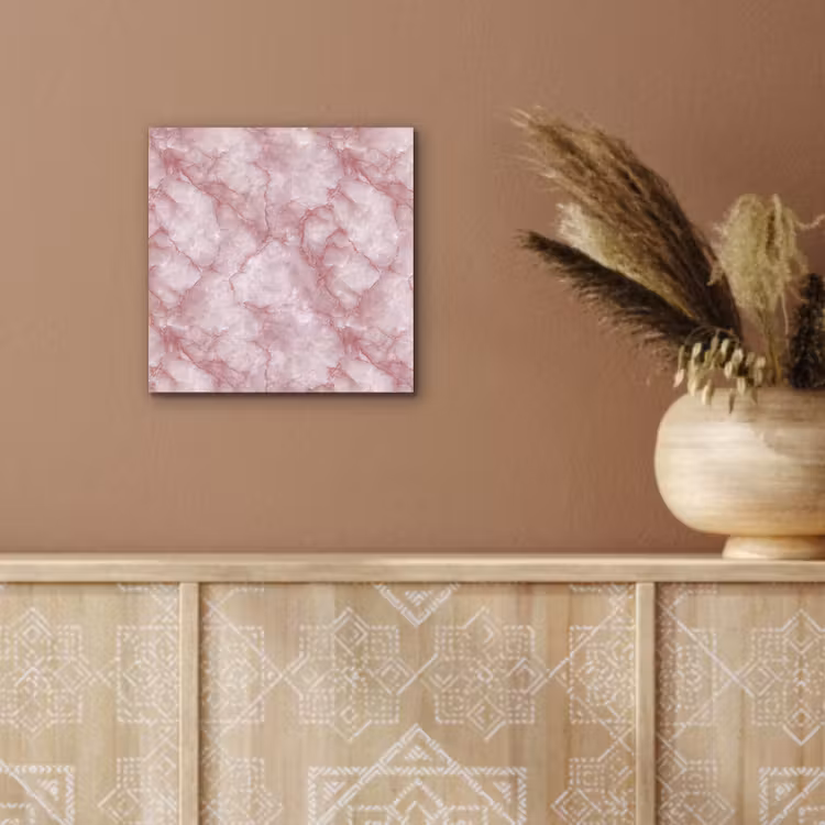 Aluminium schilderij - Roze - Kwartsmarmer - Aders — 5