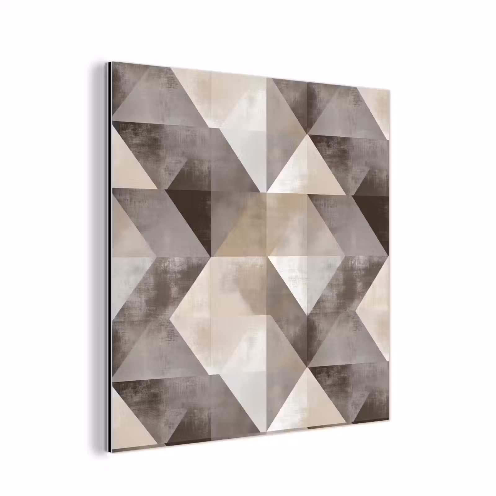 Aluminium schilderij - Geometrisch - Motief - Aardetinten — 1