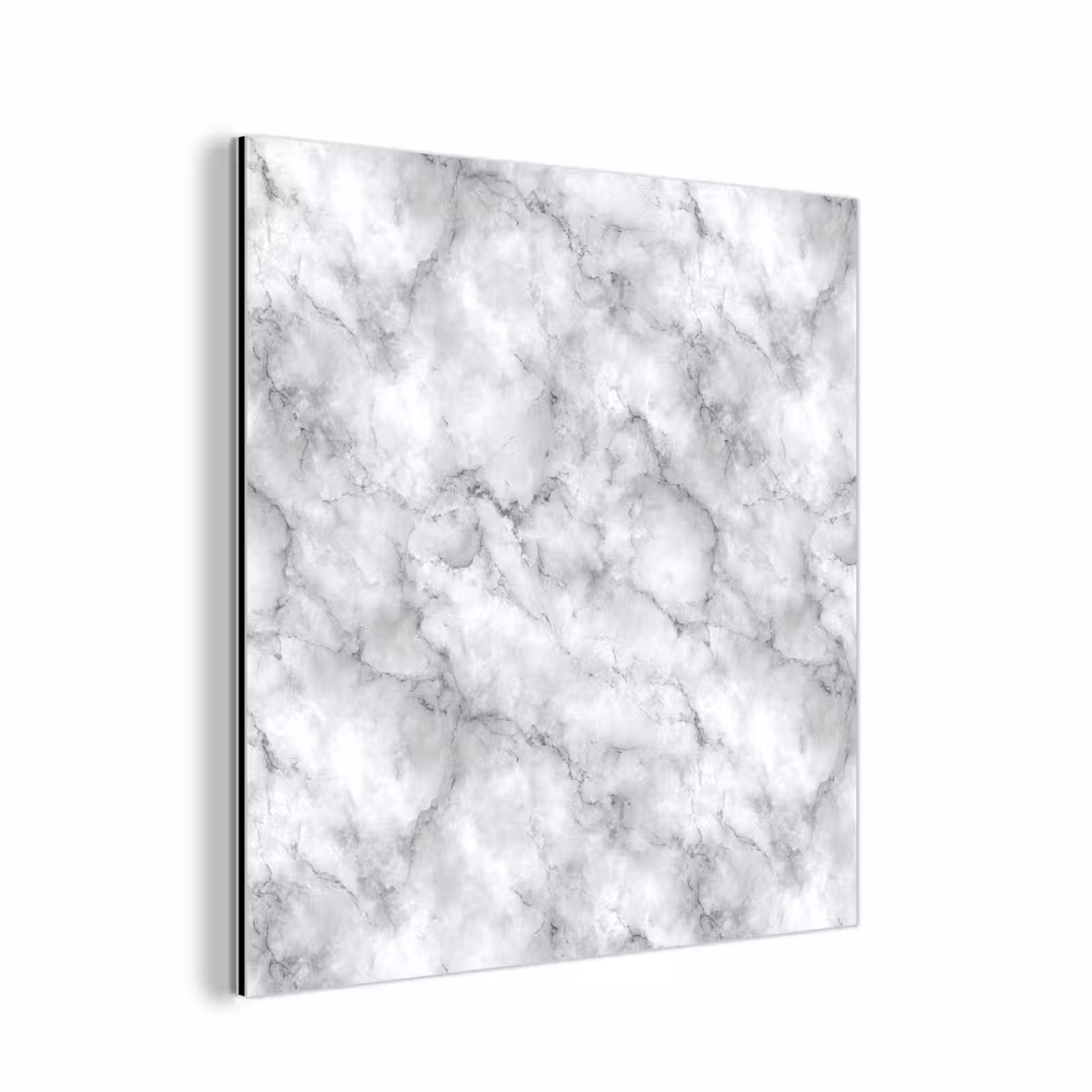 Aluminium schilderij - Grijs - Marmer - Klassiek - Aders — 1