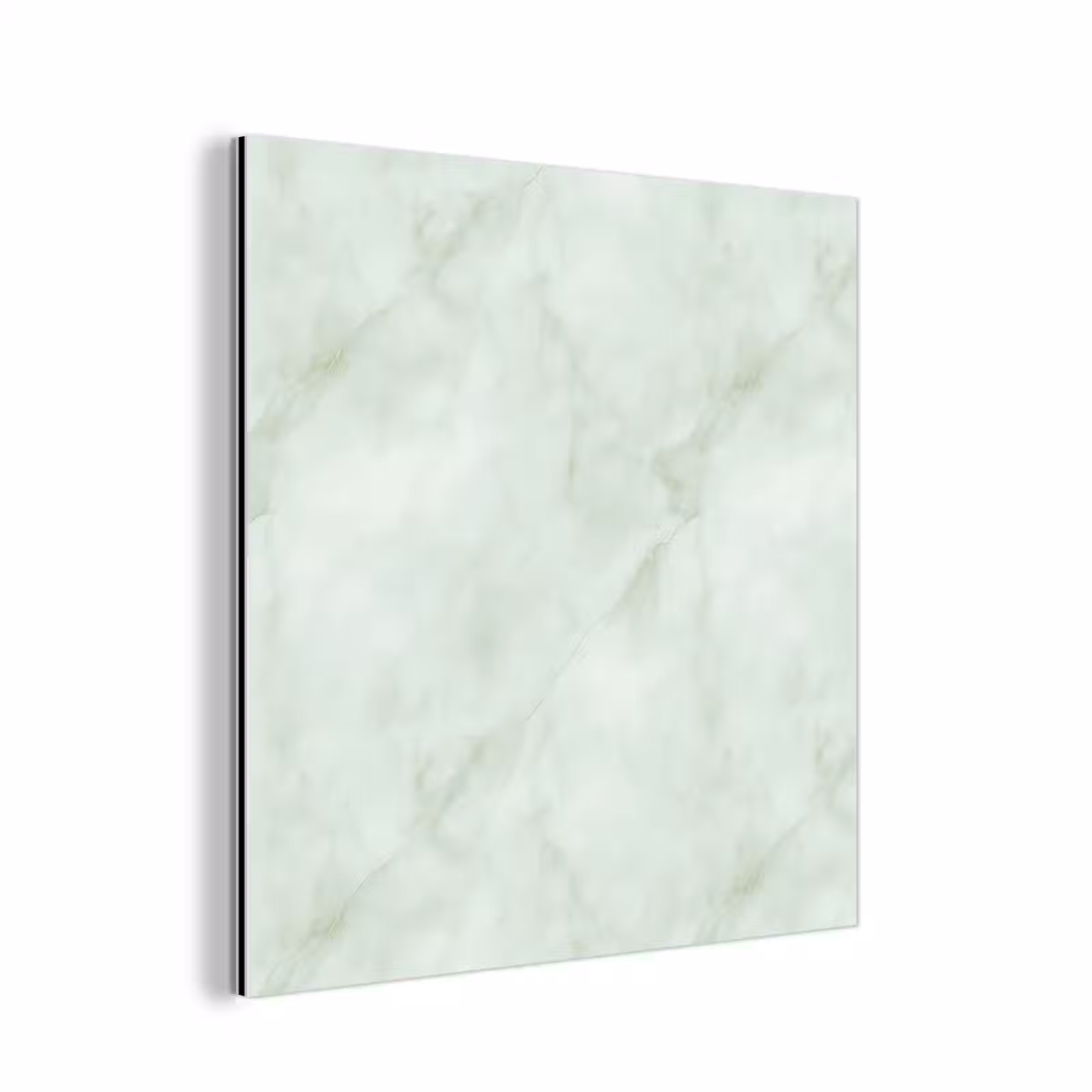 Aluminium schilderij - Groen - Marmer - Vloeiende aders — 1