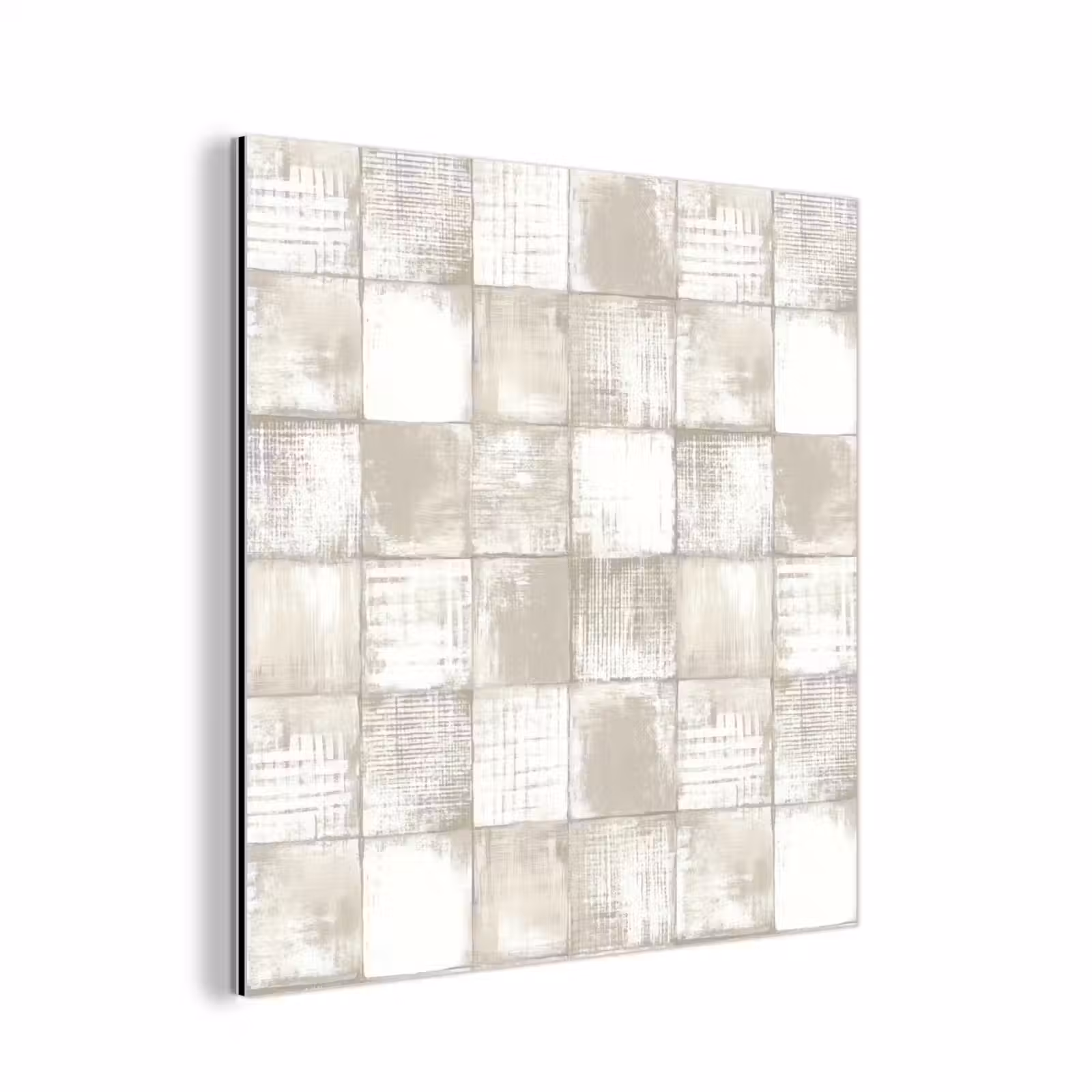 Aluminium schilderij - Tegel - Patroon - Verweerd — 1