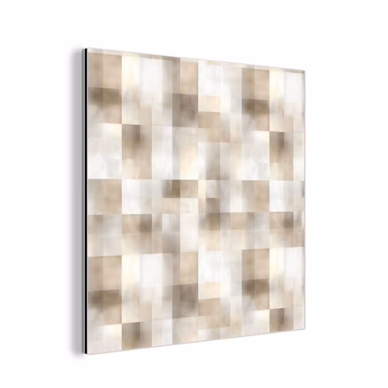 Aluminium schilderij - Textuur - Linnen - Beige — 1