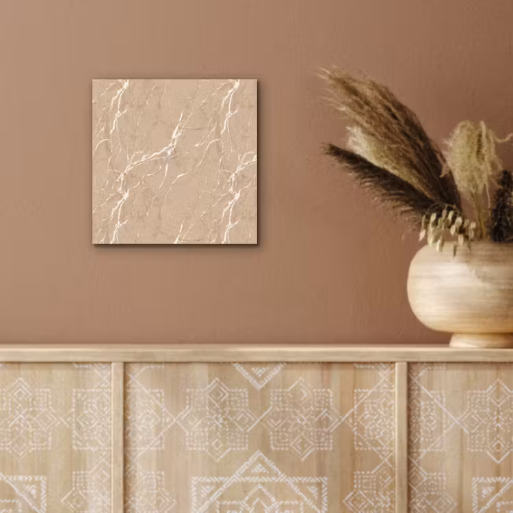 Aluminium schilderij - Beige - Marmer - Organisch - Wit — 5