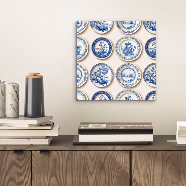 Aluminium schilderij - Borden - Bomen - Planten - Blauw — 2
