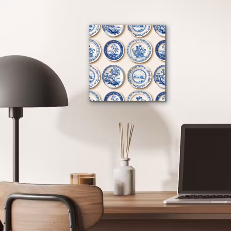 Aluminium schilderij - Borden - Bomen - Planten - Blauw — 6