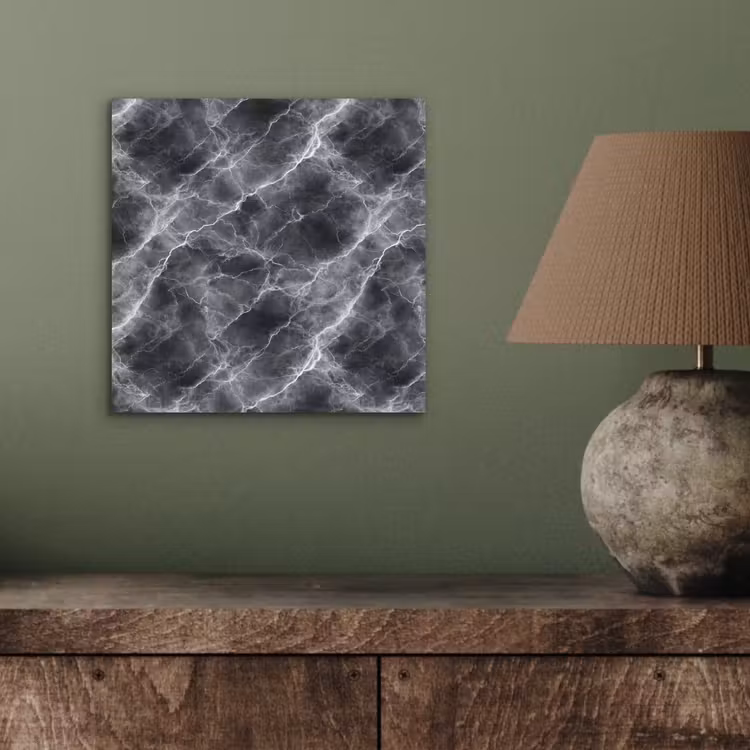 Aluminium schilderij - Donkergrijs - Bliksem - Marmer — 3