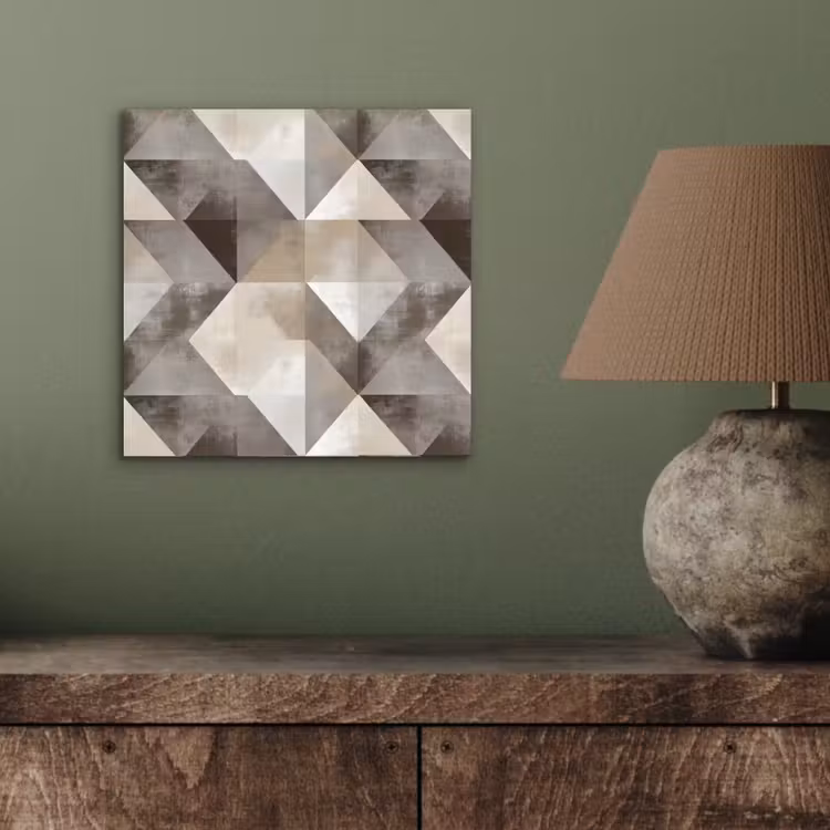 Aluminium schilderij - Geometrisch - Motief - Aardetinten — 3