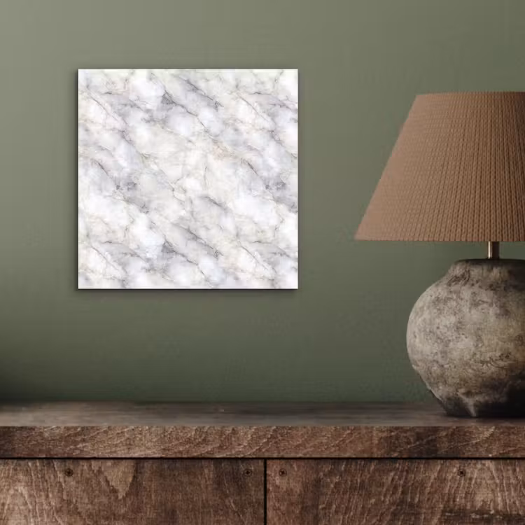 Aluminium schilderij - Grijs - Marmer - Gedetailleerd — 3