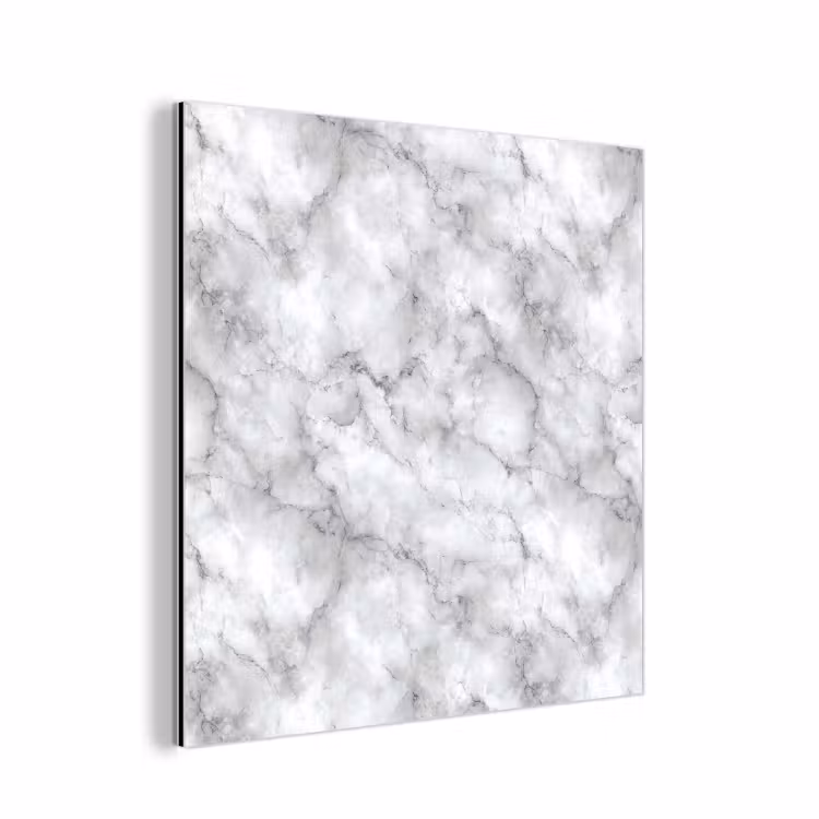 Aluminium schilderij - Grijs - Marmer - Klassiek - Aders — 1