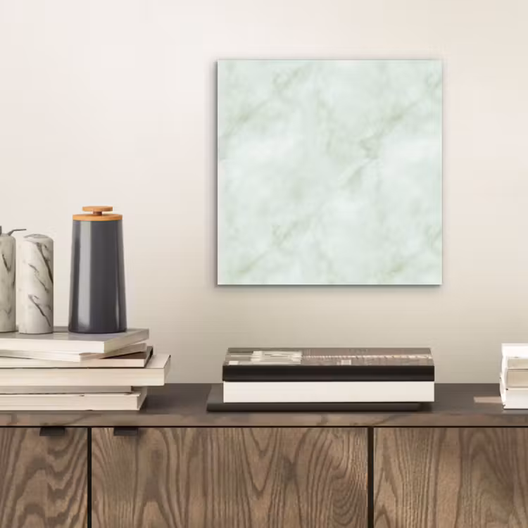 Aluminium schilderij - Groen - Marmer - Vloeiende aders — 2