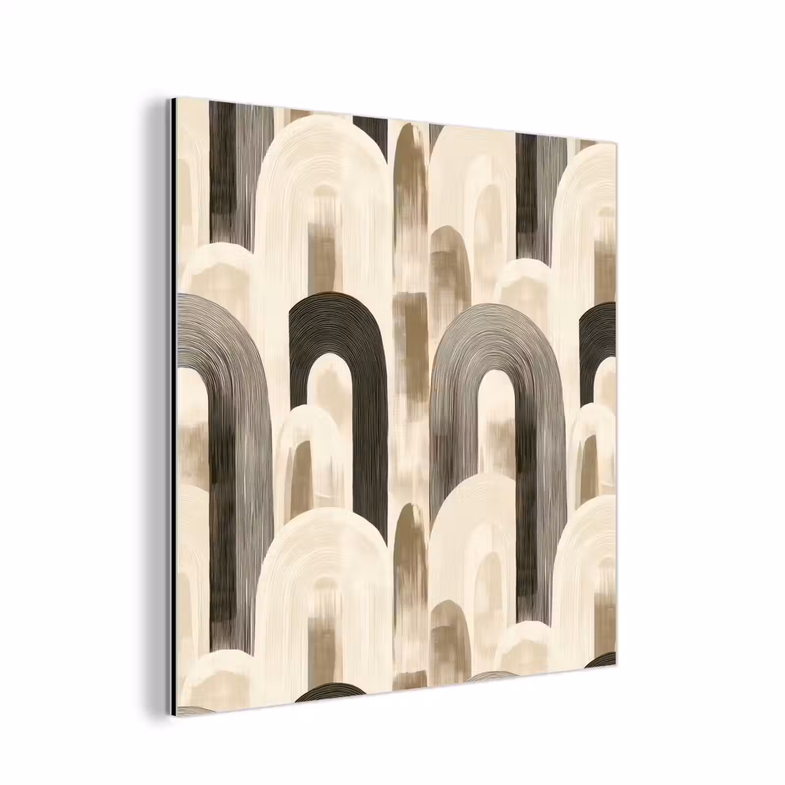 Aluminium schilderij - Abstract - Patroon - Bogen — 1