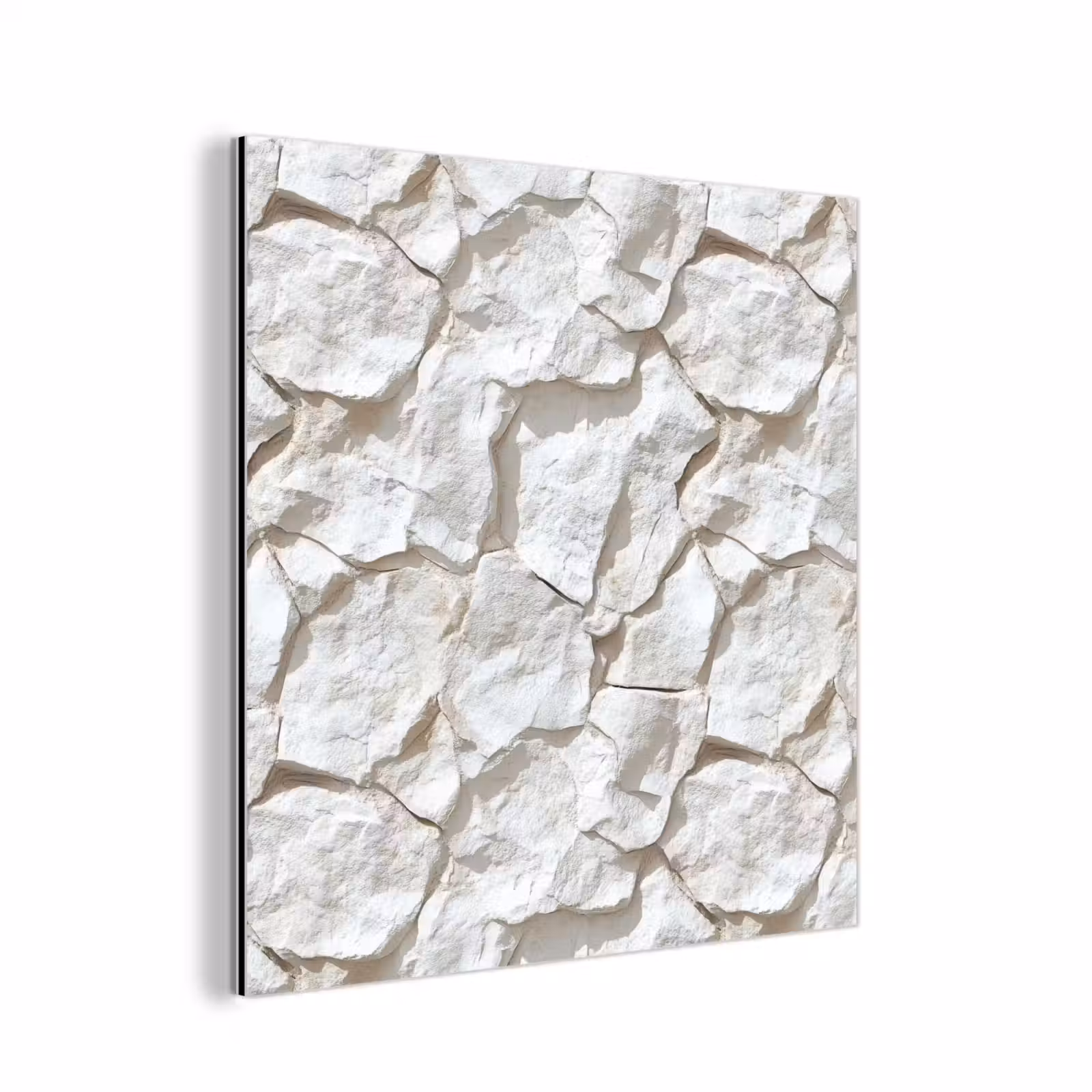 Aluminium schilderij - Structuur - Rots - Wit — 1