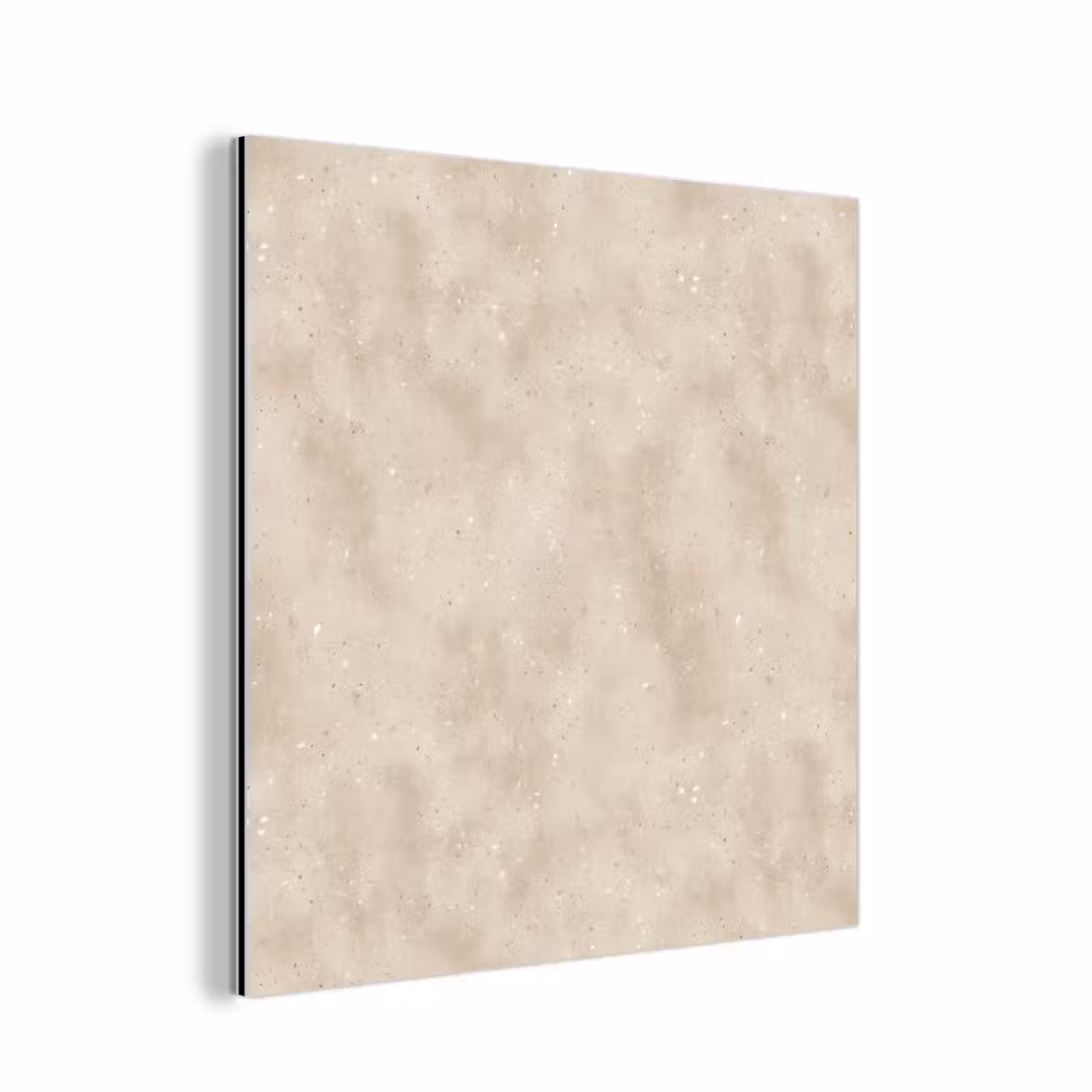Aluminium schilderij - Structuur - Spikkels - Beige — 1