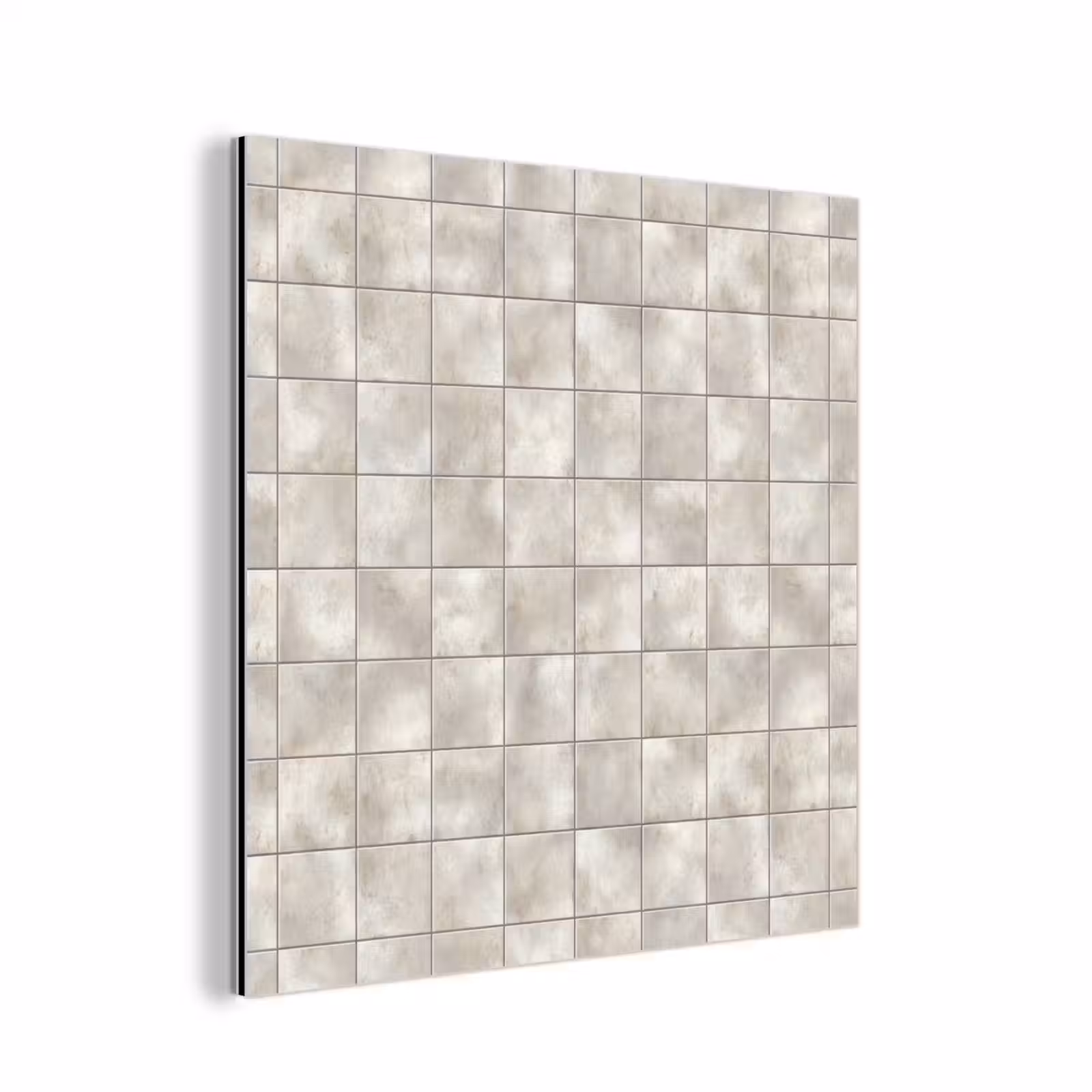 Aluminium schilderij - Tegels - Natuurlijk - Grijs — 1