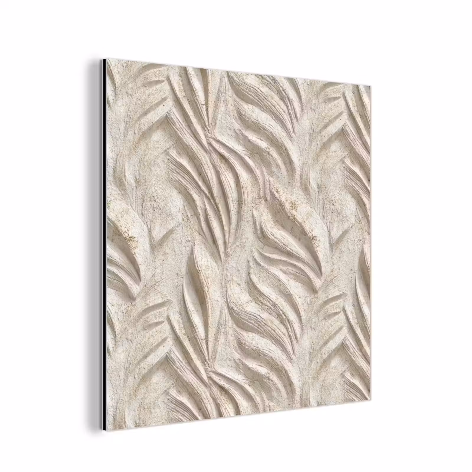 Aluminium schilderij - Textuur - Reliëf - Beige — 1