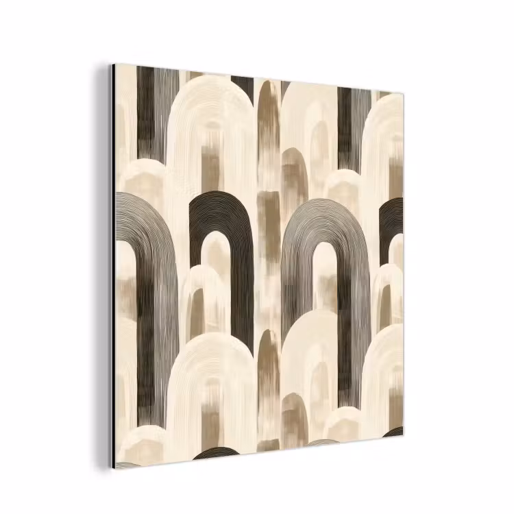 Aluminium schilderij - Abstract - Patroon - Bogen — 1