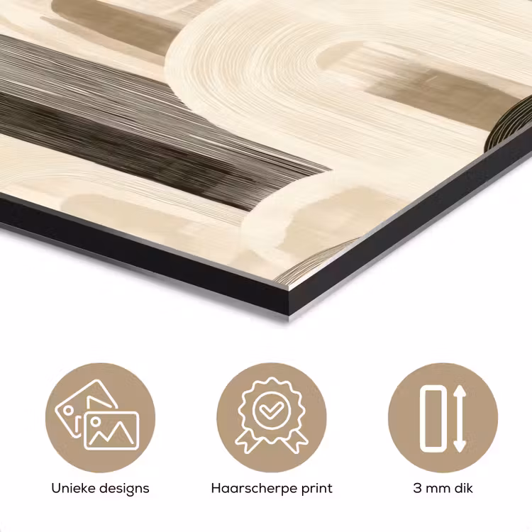 Aluminium schilderij - Abstract - Patroon - Bogen — 7
