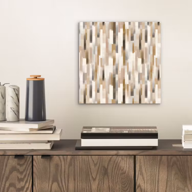 Aluminium schilderij - Abstract - Patroon - Kwaststreken — 2