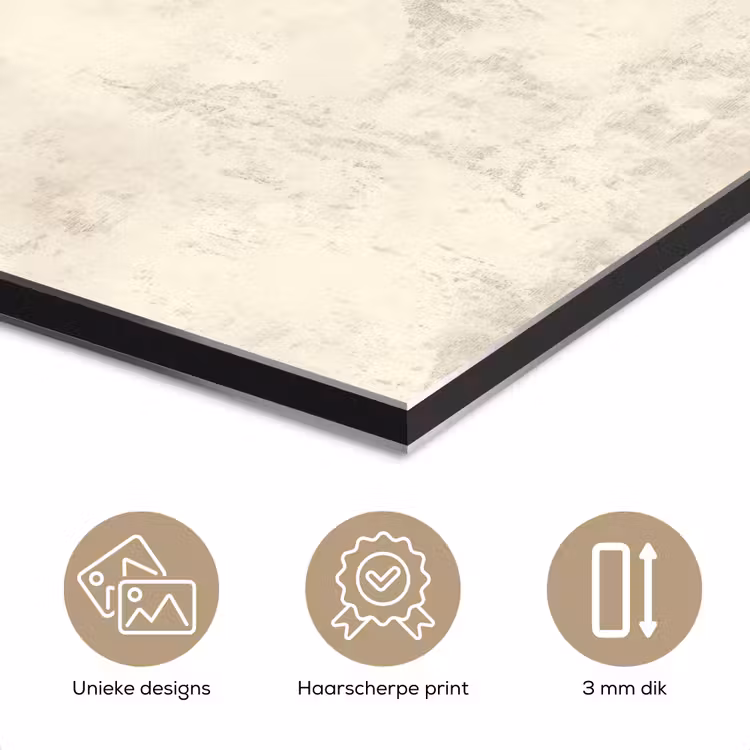 Aluminium schilderij - Patroon - Organisch - Beige — 7