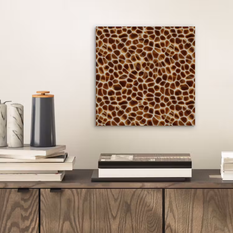 Aluminium schilderij - Schildpad - Bruin - Patroon — 2