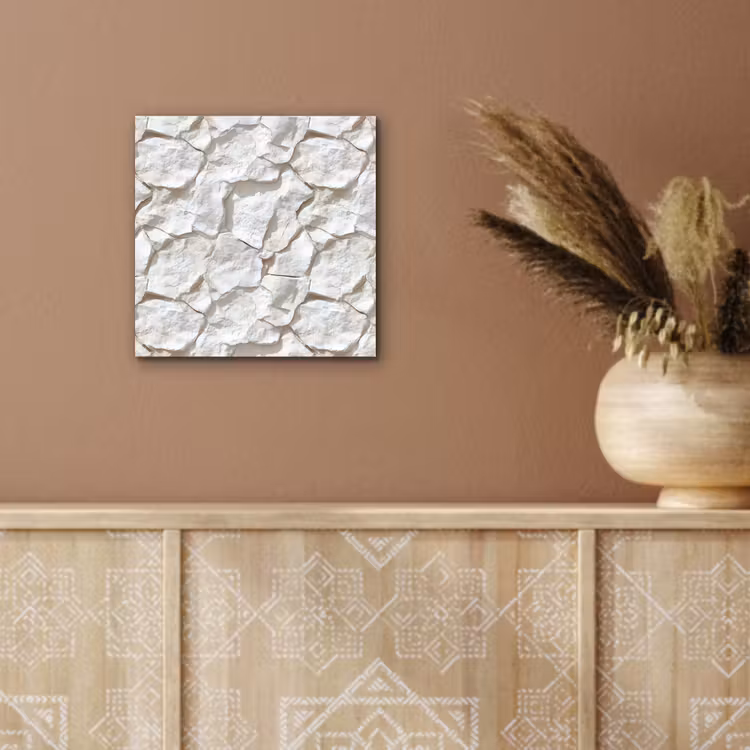 Aluminium schilderij - Structuur - Rots - Wit — 5