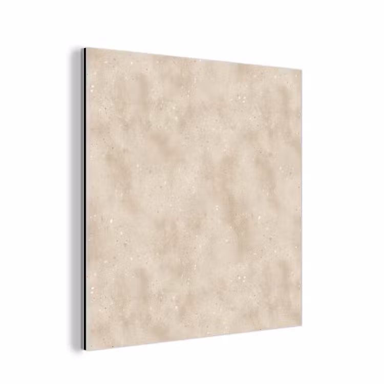 Aluminium schilderij - Structuur - Spikkels - Beige — 1