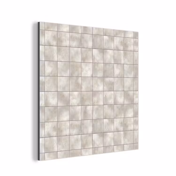 Aluminium schilderij - Tegels - Natuurlijk - Grijs — 1