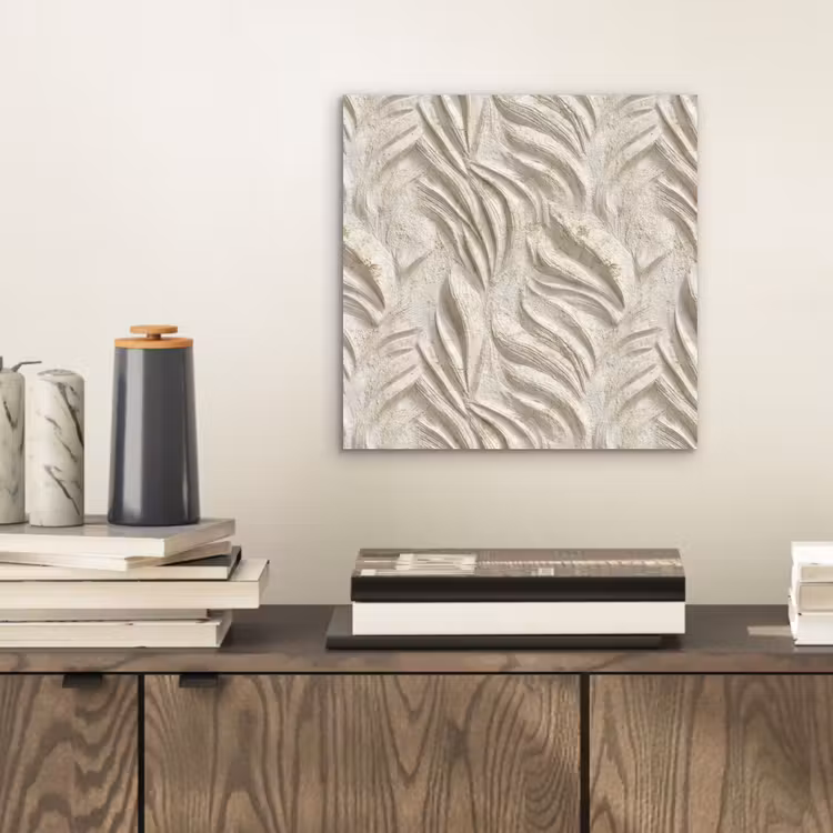 Aluminium schilderij - Textuur - Reliëf - Beige — 2