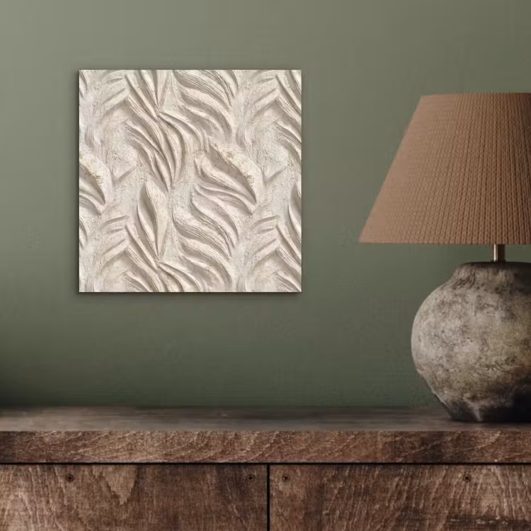 Aluminium schilderij - Textuur - Reliëf - Beige — 3