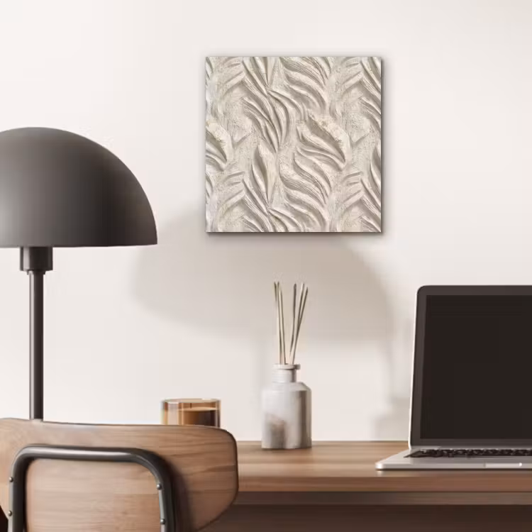 Aluminium schilderij - Textuur - Reliëf - Beige — 6