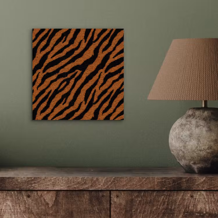 Aluminium schilderij - Tijger - Zwart - Vacht — 3